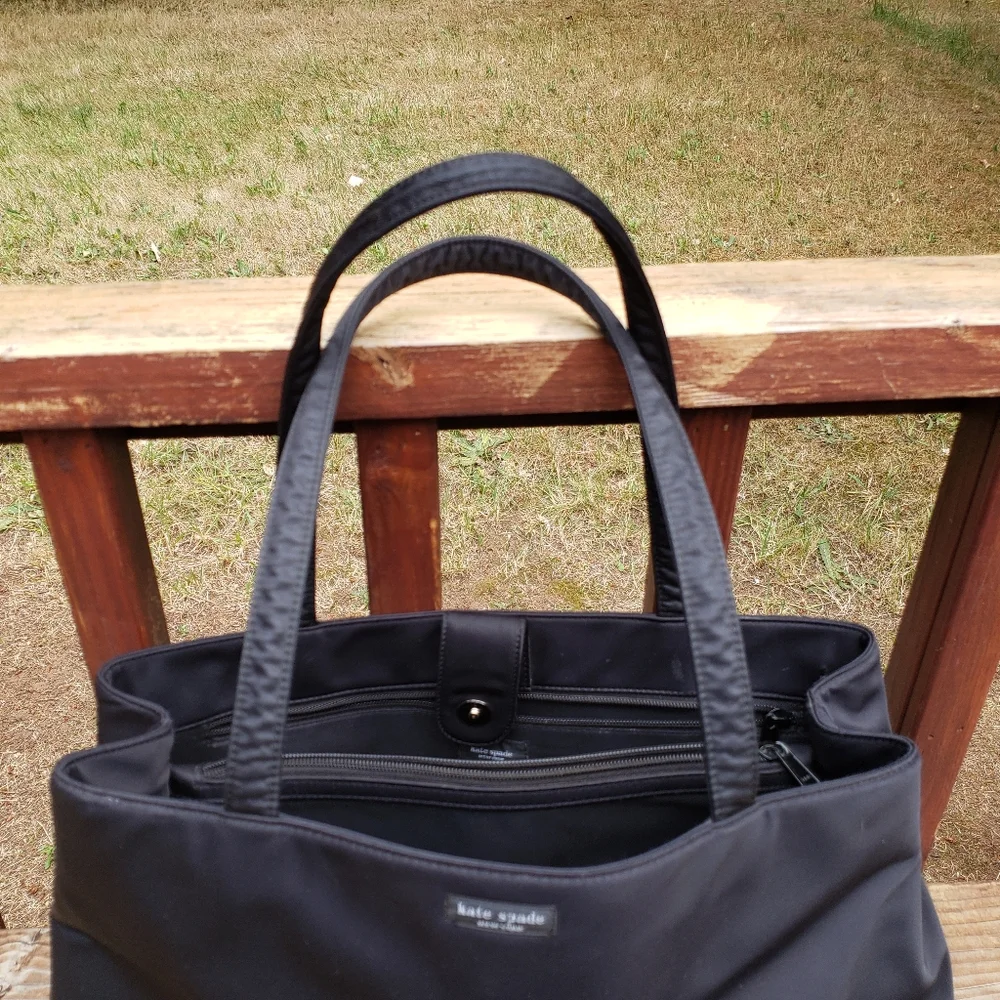 Older Kate Spade New York Black Diaper Bag or Everything Shoulder Bag WITH WEAR